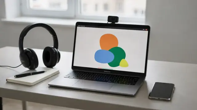 Videokonferenz-Tools im Homeoffice: Laptop, Webcam und Headset für Selbstständige und kleine Unternehmen