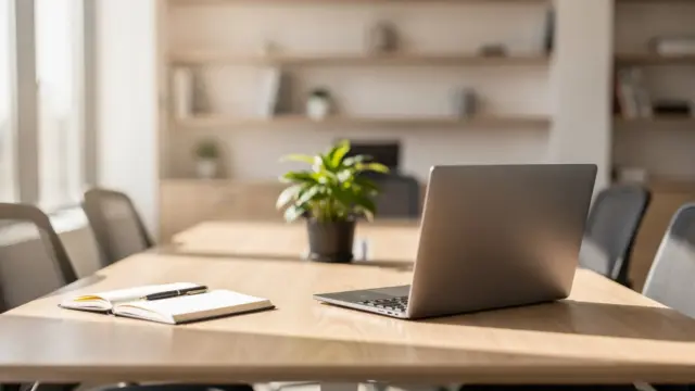 Moderner Mittelstands-Büroarbeitsplatz zum Thema Arbeitgeberattraktivität im Mittelstand