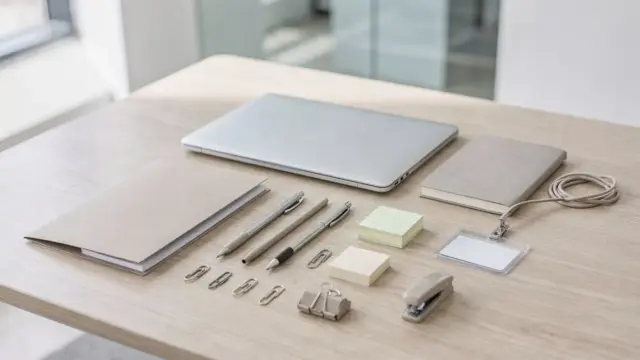 Onboarding-Unterlagen und Laptop auf einem Schreibtisch im Büro zum Thema Onboarding-Fehler