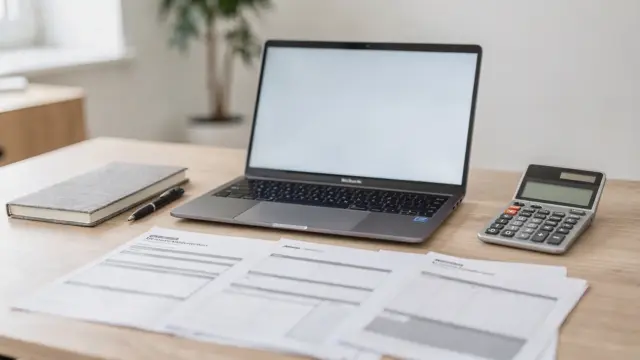 Büro mit Laptop und Unterlagen zur UG als Einstiegsform für Gründer